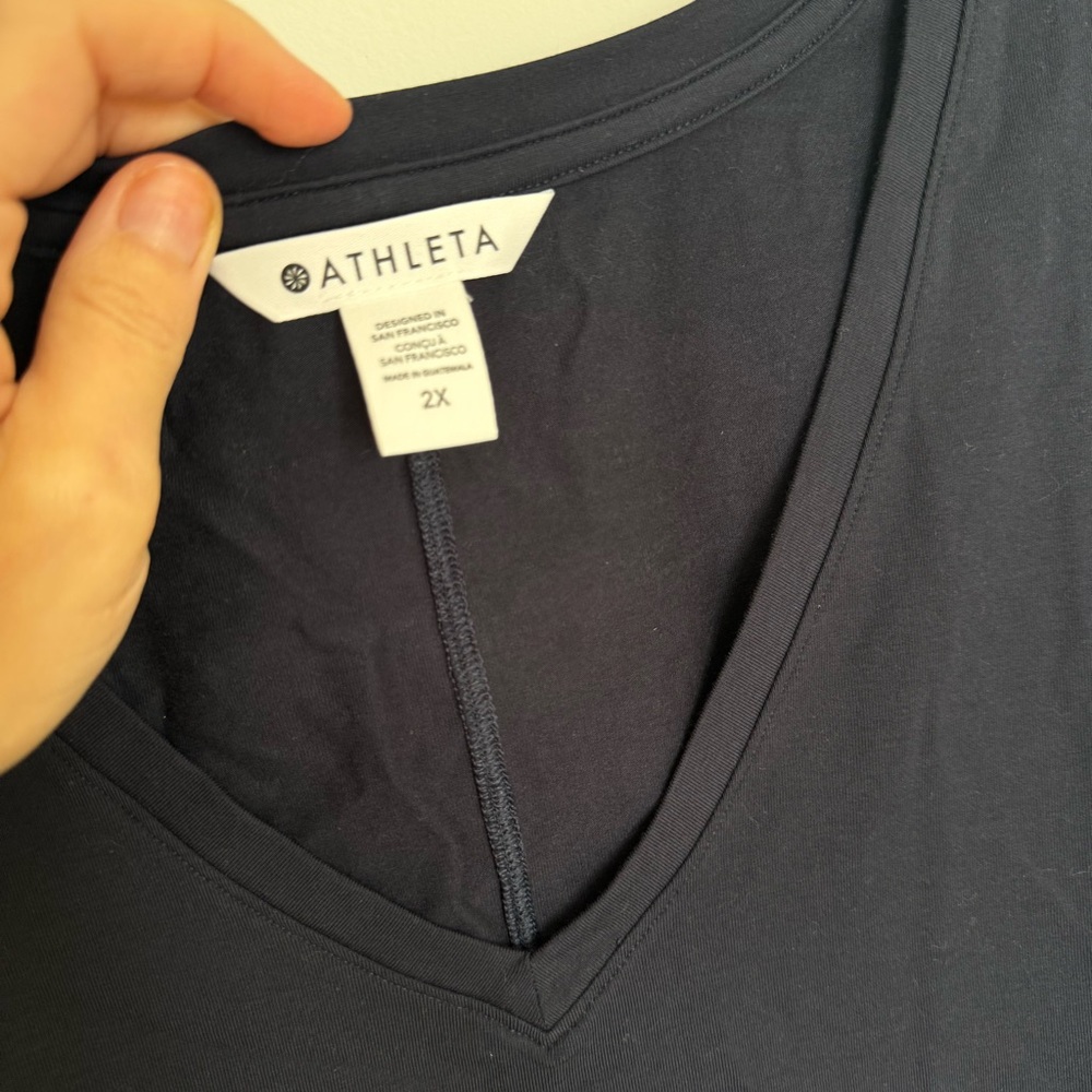 C27 Athleta Essential V-Neck Top Cloudlight Relax… - image 5